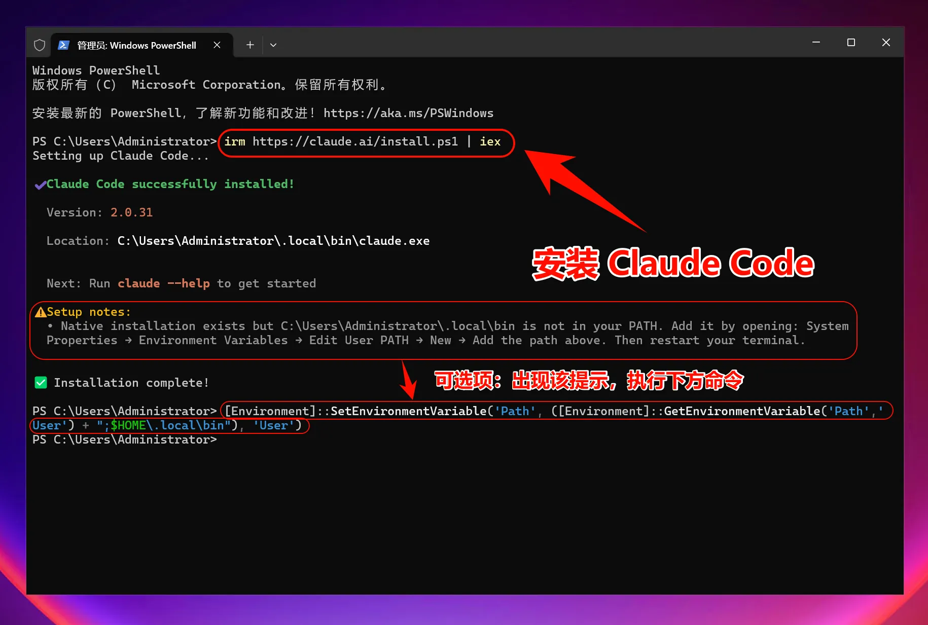 npm install -g @anthropic-ai/c